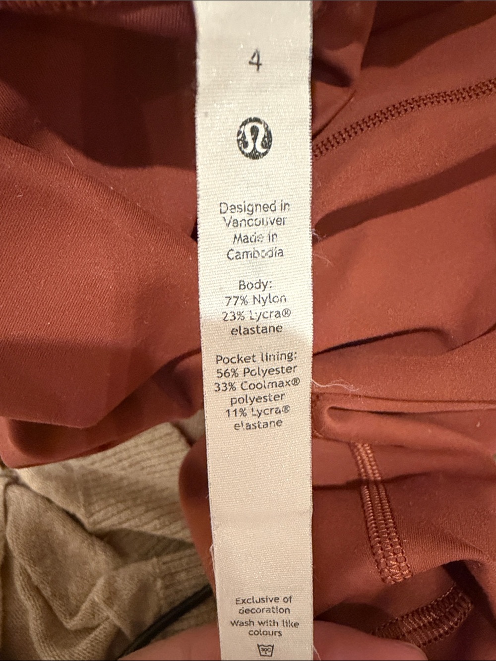 lululemon athletica Women’s High-Waist Leggings in Rust Brown - Picture 3 of 3